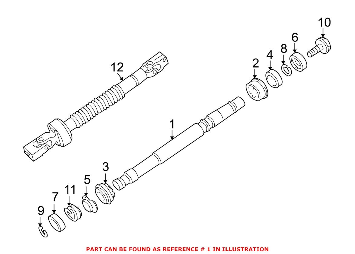 BMW Steering Shaft - Upper 32311159160